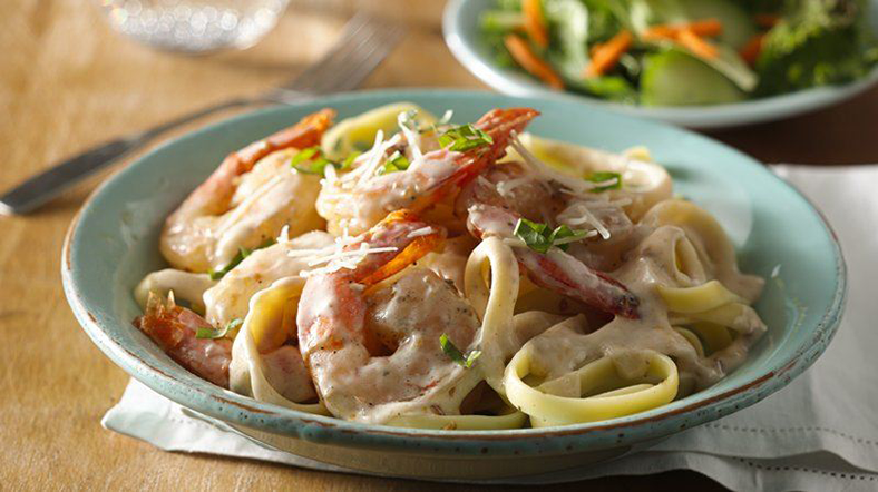 Parmeson Basil Shrimp Pasta